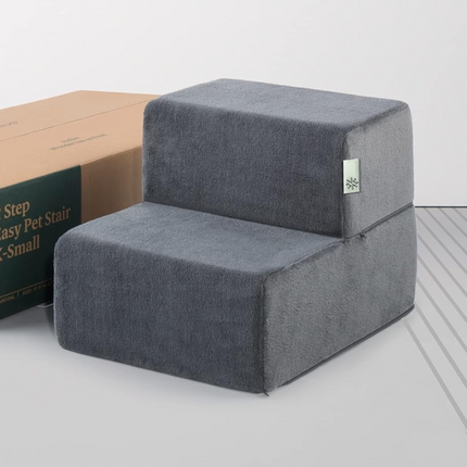 Zinus 2 Step Easy Pet Stairs Ramp Ladder - Charcoal