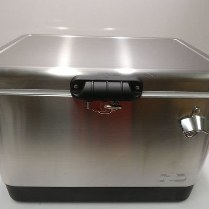 Koolatron Stainless Steel 51 L (54 qt) 85 Can Capacity Ice Chest Beverage Cooler