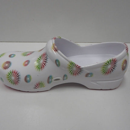 Anywear Women's SRANGEL Health Care Professional Shoe, Burst/White, 10 M US