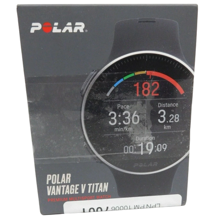 Polar Vantage V Titan Heart Rate Sensor Watch - Black/Red