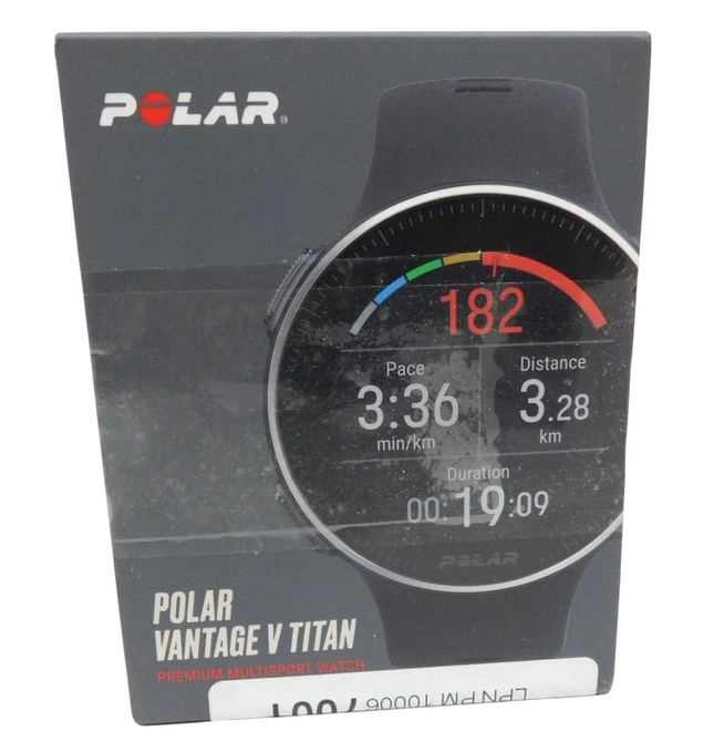 Polar Vantage V Titan Heart Rate Sensor Watch - Black/Red