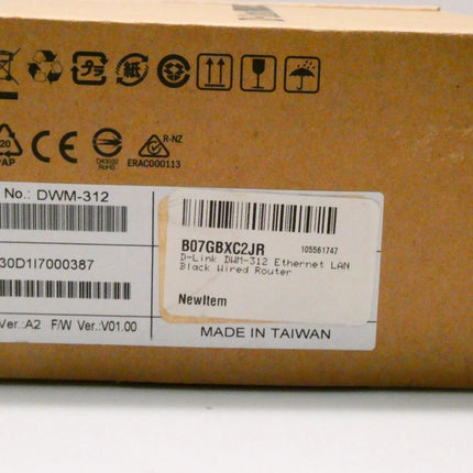 D-Link DWM-312 Ethernet LAN Black Wired Router