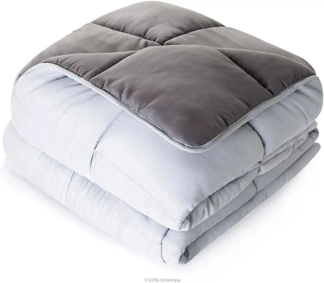 Linenspa AllSeason Reversible Down Alternative Quilted Comforter Oversized King