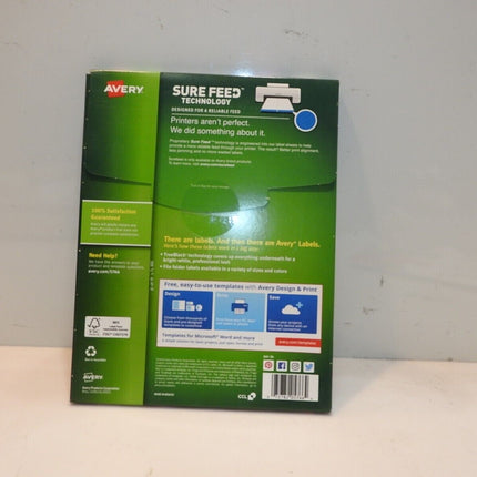 Avery Blue File Folder Labels for Laser & Inkjet Printers w/ TrueBlock Technolog