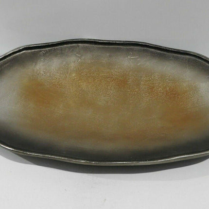Boho Traders Oval Aluminium Platter, Large, Gold/Ombre, Pack of 1, MI335