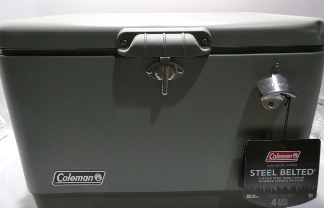 Coleman Reunion Insulated Portable Ice Chest, 54qt Steel Belted Leak (Dent)