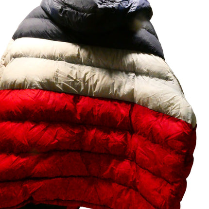 Tommy Hilfiger Men's Hooded Puffer Jacket, Midnight/White/Red, XX-Large Tall