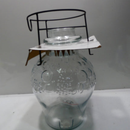 Serroni Soda Glass Beverage Dispenser with Stainless Steel Stand, 10 Litre Capac