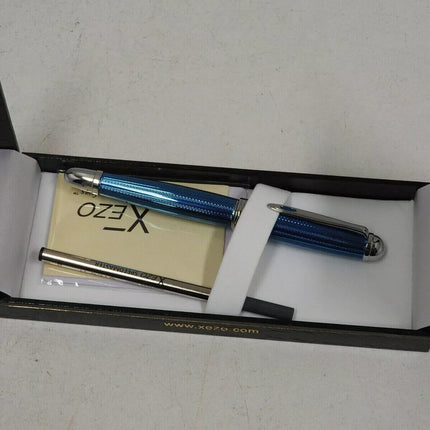 Xezo Freelancer Weighty Brass Rollerball Pen, (Freelancer Venetian Blue R)