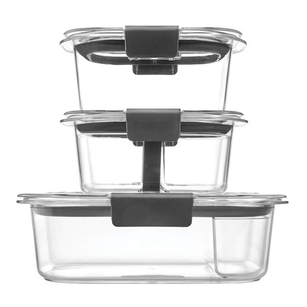 Rubbermaid 2108384 Plastic Container - 10 Pieces, Clear