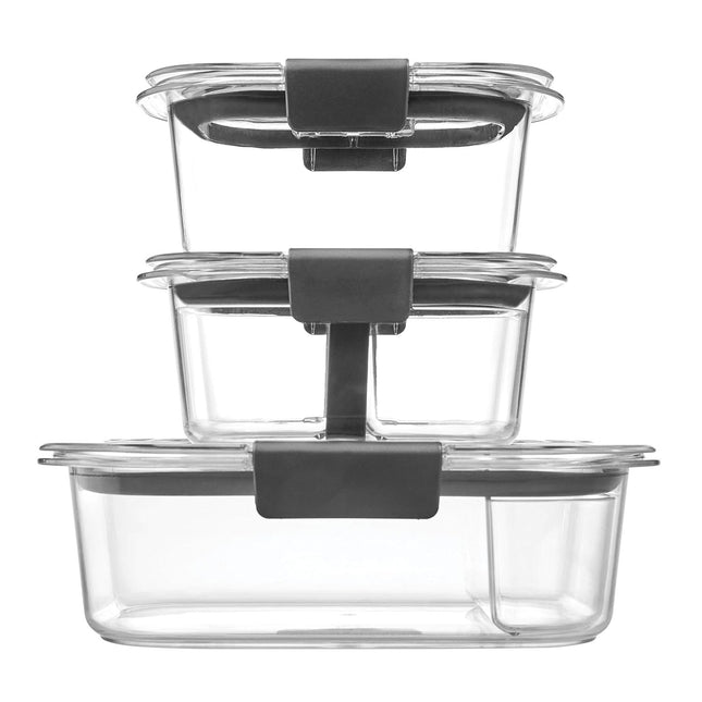 Rubbermaid 2108384 Plastic Container - 10 Pieces, Clear