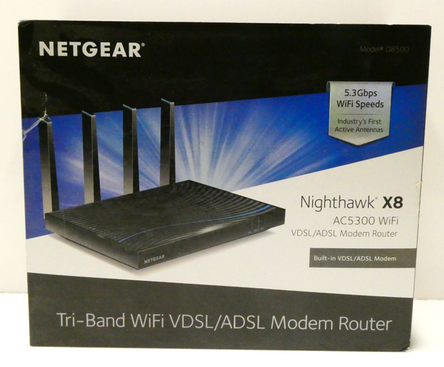 NETGEAR - Nighthawk X8 AC5300 Tri-Band Quad Stream Wi-Fi Router - Black