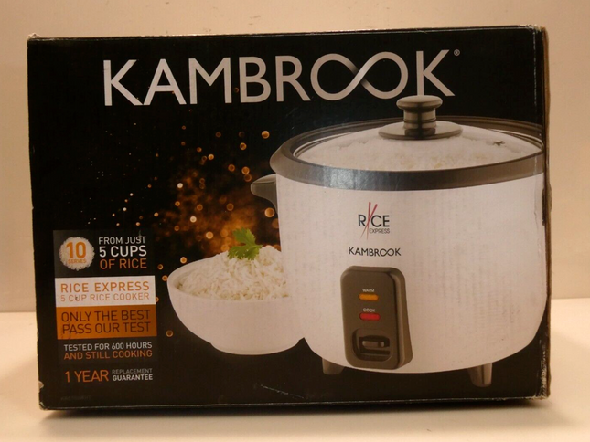 Kambrook Rice Express 5 Cup Rice Electric Pot Cooker KRC150WHT