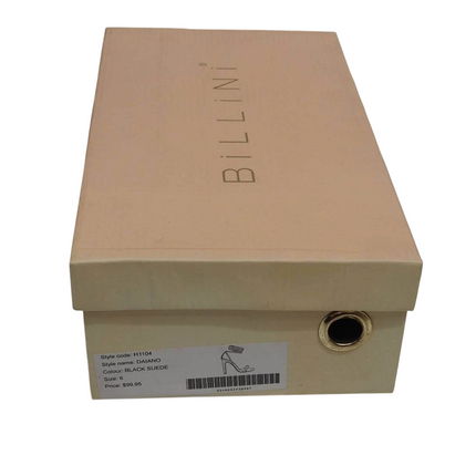 BILLINI Women's DAIANO Strappy Block Heel, Black Suede, 6 AU