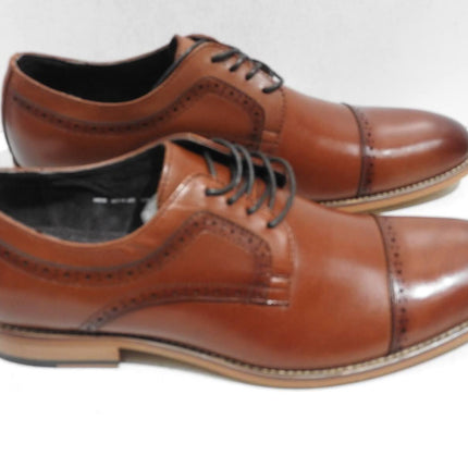 Stacy Adams Dickinson 25066 Cap Toe Dress Oxford Shoe, Cognac, US 12 M, UK 11