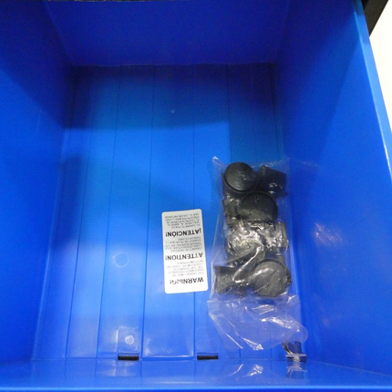 Storex 61269U01C File Cabinet, 1-Drawer, Black/Blue