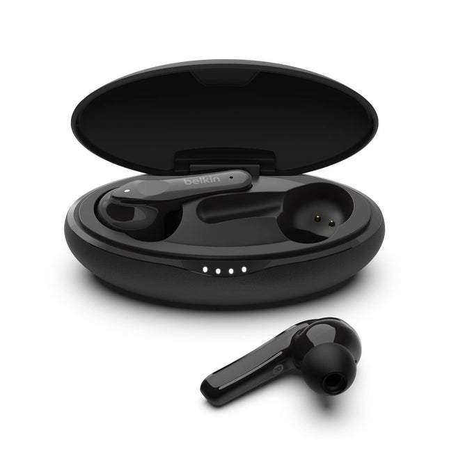 Belkin SOUNDFORM Move Plus True Wireless Headphones w/ Qi Wireless Charging Case