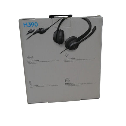Logitech H390 USB Computer Headset Stereo with Noise Cancelling Microphone