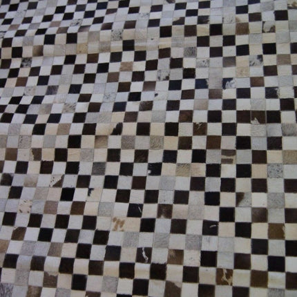 Studio Collection Hand Made / Hairon Leather Patch Rug 225cm x 155cm