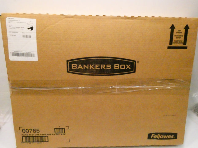 Bankers Box HANG'N'STOR Medium-Duty Storage Boxes, FastFold, Lift-Off Lid, Lette