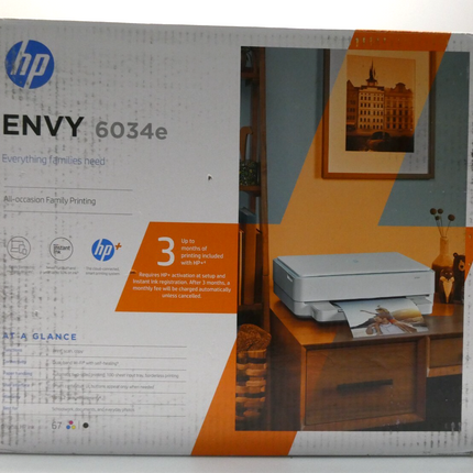 HP Envy 6034E All-In-One Color Printer - Medium – Copy, Print, Scan and Photo