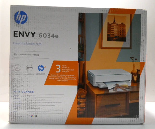 HP Envy 6034E All-In-One Color Printer - Medium – Copy, Print, Scan and Photo