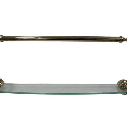 Allied Brass DT-33TB/18-PB Glass Shelf with Towel Bar, 18-Inch x 5-Inch