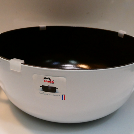 Staub Cast Iron Dutch Oven, 3.75Qt, Serves 3-4, Made in France, White