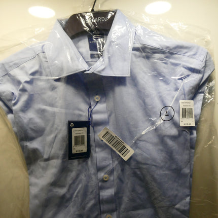 Abelard Men's 4 Way Stretch Poplin Slim Fit Dress Shirt, Sky, L