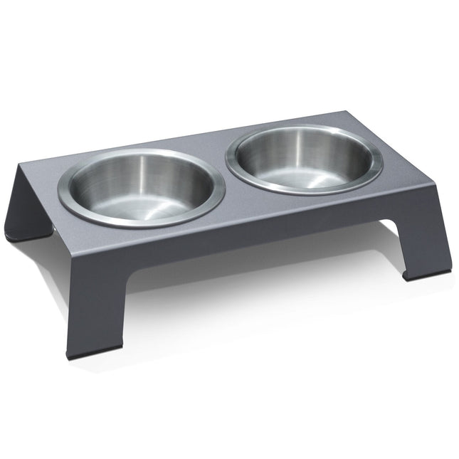 PetFusion Elevated Pet Feeder in Anodized Aluminum (Short 4"). 3 US Food Grade S