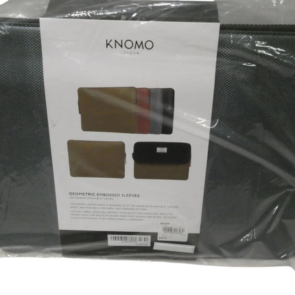 Knomo Embossed 13" Laptop Sleeve, Slim, Lightweight Leather Laptop Sleeve Compat