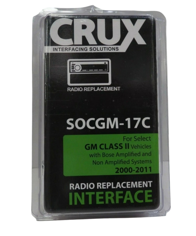 Crux SOCGM-17C Radio Replacement Interface with Chime for GM Class II Bose Ampli