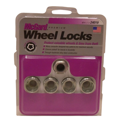 McGard 24019 Cone Seat - Under Hub Cap Wheel Locks (M14 x 1.5 Thread Size) Set 4
