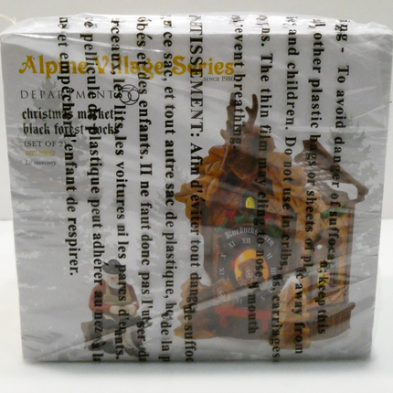 Department 56 Alpine Village Christmas Market Black Forest Clocks Lit Building