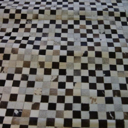 Studio Collection Hand Made / Hairon Leather Patch Rug 225cm x 155cm