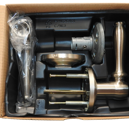 Kwikset Ashfield Hall/Closet Lever in Satin Nickel