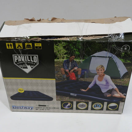 Bestway Pavillo™ 80" x 60" x 11"/2.03m x 1.52m x 28cm Airbed Queen Built-in Foot