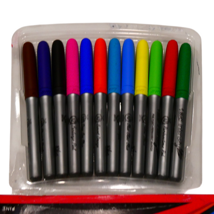 BIC Intensity Permanent Markers Fine Point - Pack of 12 – Assorted Colours, Low