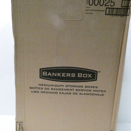Bankers Box LIBERTY Medium-Duty Storage Boxes, Letter/Legal, Case of 12 (00025)