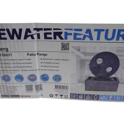 Ewaterfeatures EWF3150031 Yin Yang Patio Dark/Black