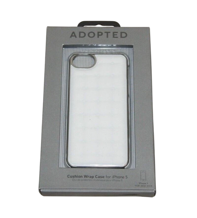 Adopted Cushion Wrap Case for iPhone 5 - White/ Silver