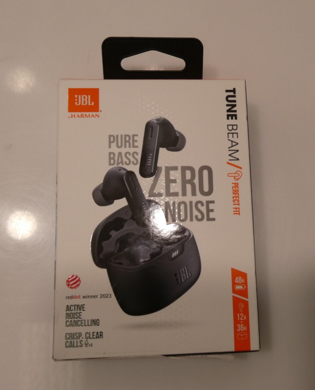 JBL Tune Beam True Wireless Stereo Earbuds, Black