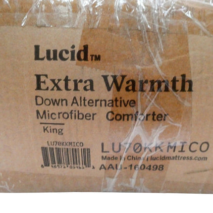 LUCID Down Alternative Comforter - Hypoallergenic - All Season - 400 GSM - King,
