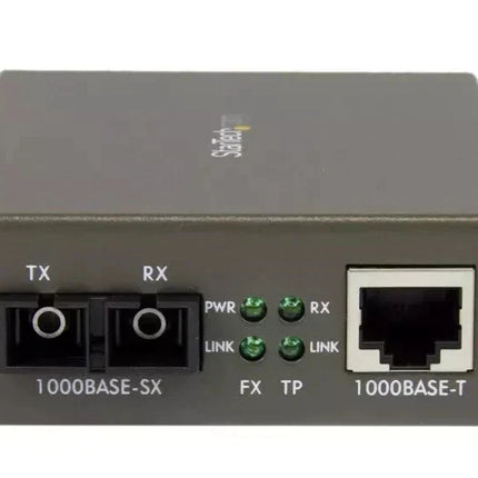 StarTech.com 1000 Mbps Gigabit Multi Mode Fiber Ethernet Media Converter SC 550m
