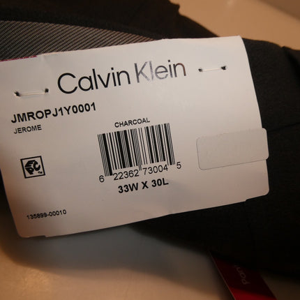 Calvin Klein Men's Suit Pants, Jerome Charcoal, 33W x 30L