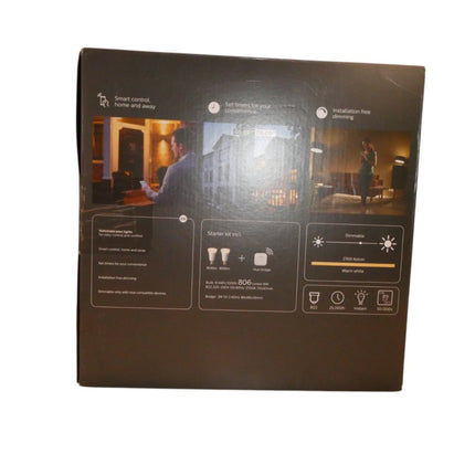 Philips Hue White Starter Kit A60 2x B22 LED Bulbs + Bridge