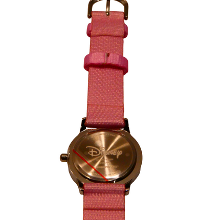 Disney Kids W001803 Princess Stainless Steel Plain Case With Printed Strap Watch