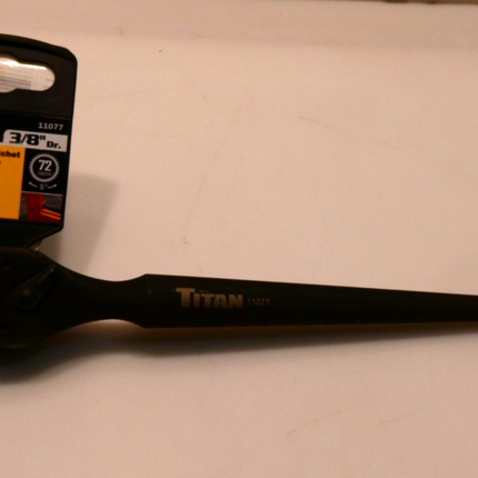 Titan Forge 11077 3/8-Inch Drive x 10-Inch 72 Tooth Construction Spud Ratchet