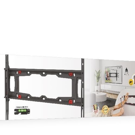 Barkan TV Wall Mount, 29-75 inch Fixed, Drywall No Stud No Drill Flat/Curved Scr