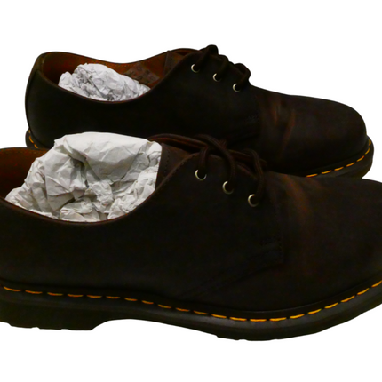 Dr. Martens Unisex 1461 3-Eye Oxford Shoe Crazy Horse Leather, Dark Brown, UK 10